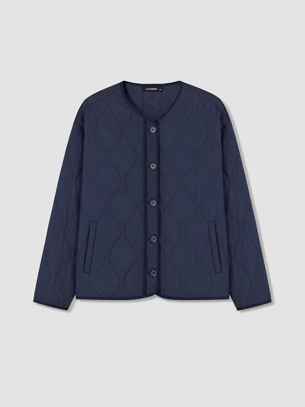 Crew Neck Quilted Women's Coat