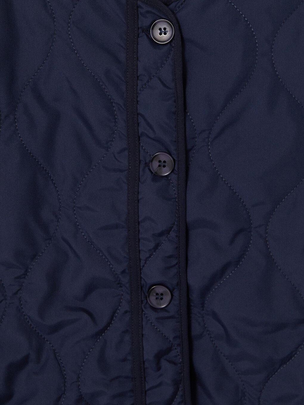 Crew Neck Quilted Women's Coat-2