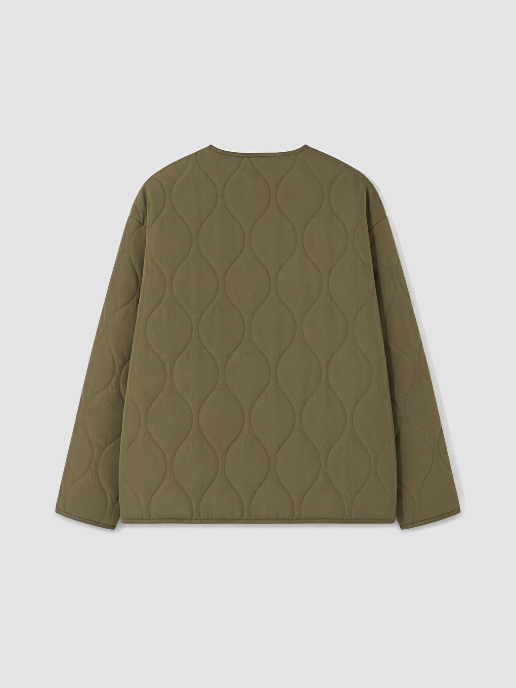 Crew Neck Quilted Women's Coat-1