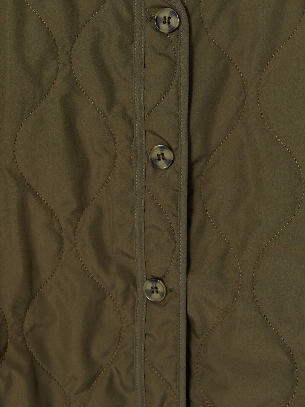 Crew Neck Quilted Women's Coat-2