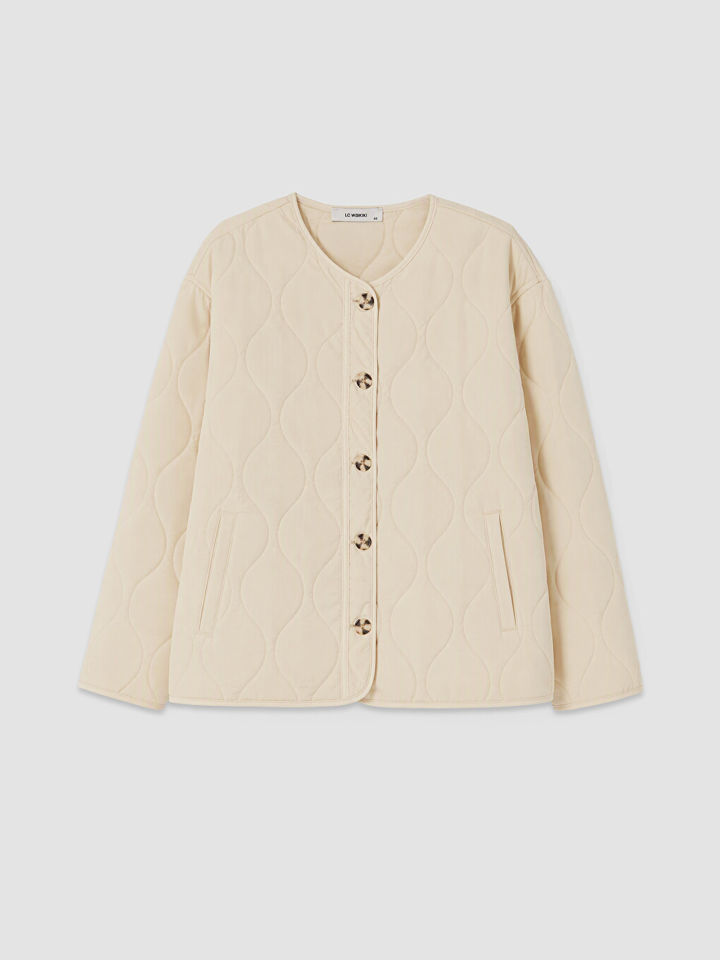 Crew Neck Quilted Women's Coat