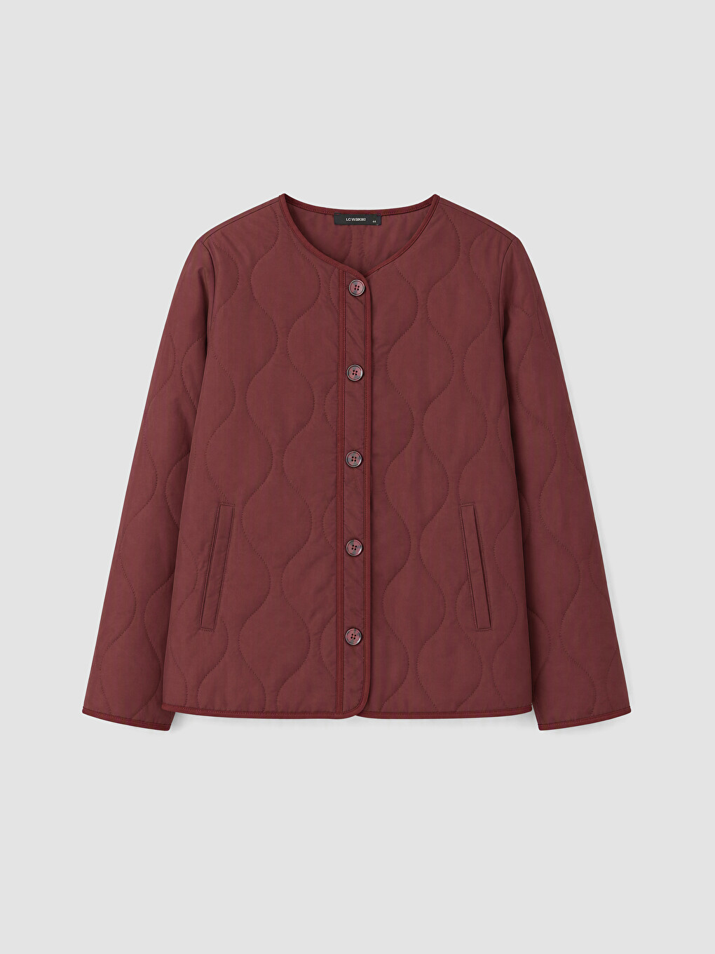 Crew Neck Quilted Women's Coat