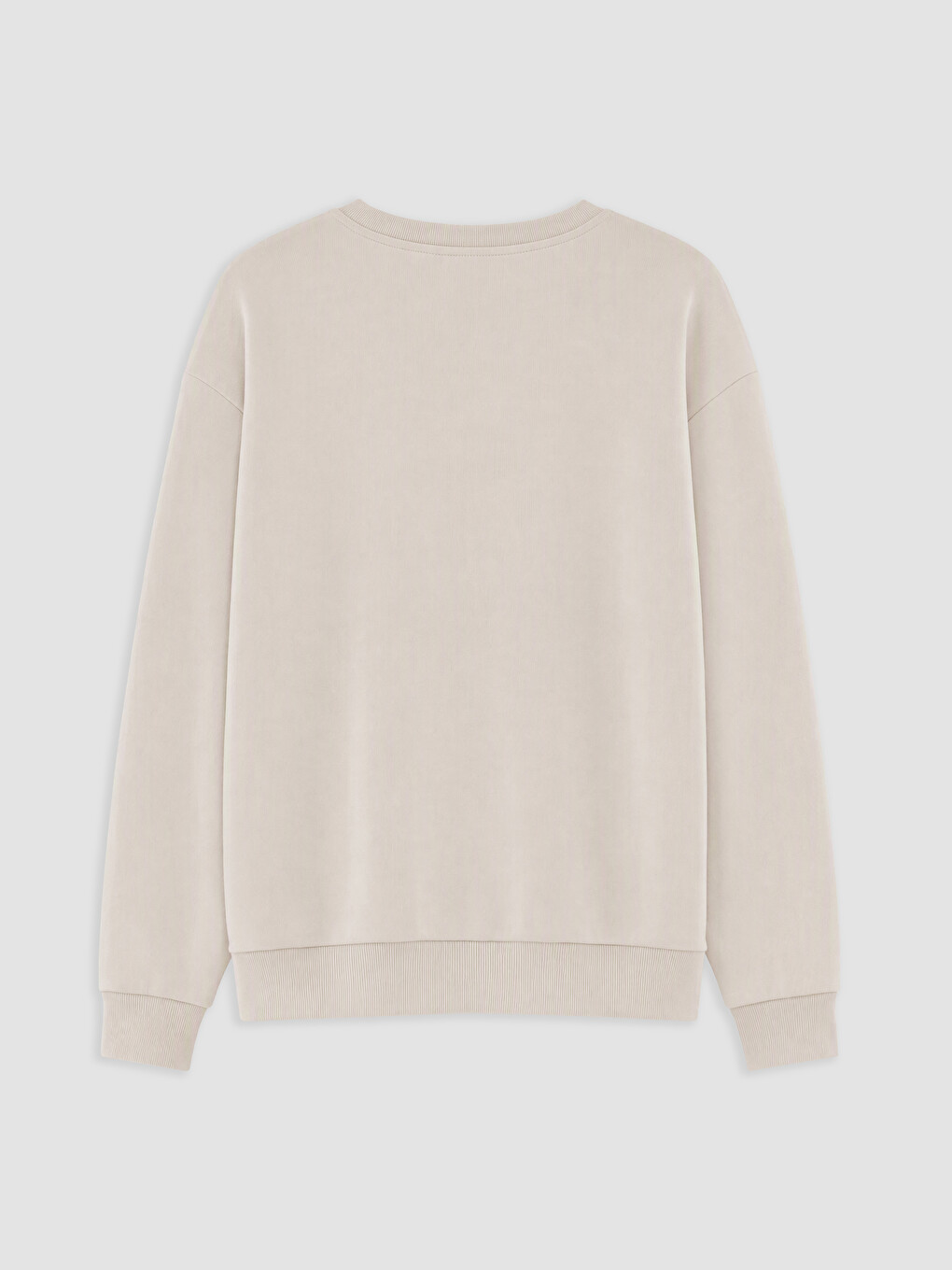 Gri Bisiklet Yaka Erkek Sweatshirt-5
