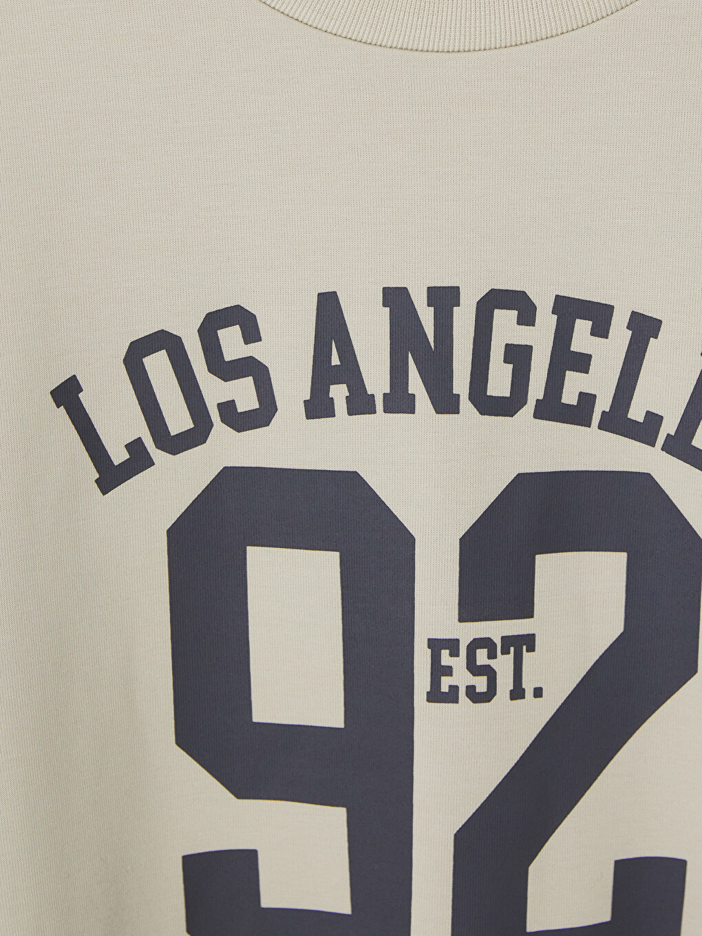 Gri Los Angeles Baskılı Erkek Sweatshirt-2