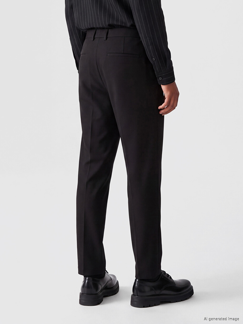 Siyah Regular Fit Erkek Pantolon-2