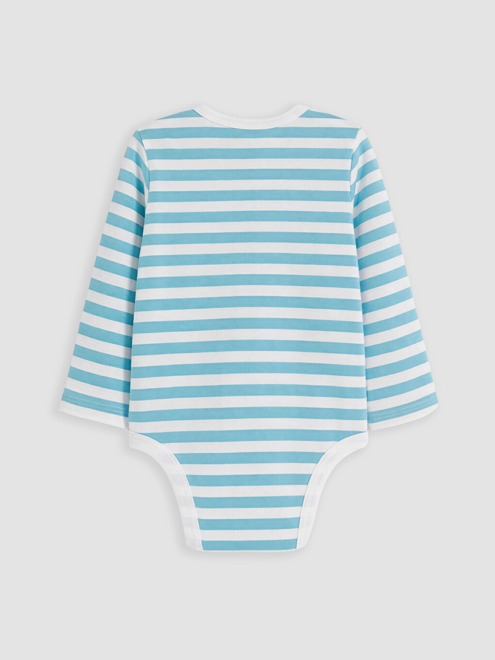 Kahverengi 2'li Bisiklet Yaka Stitch Baskılı Erkek Bebek Çıtçıtlı Body-6