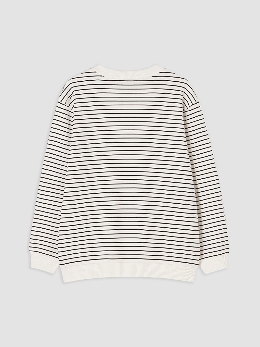 Siyah Çizgili Kız Çocuk Sweatshirt-1