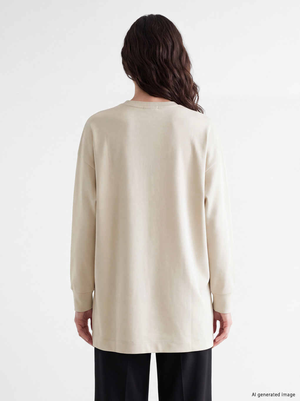 Lace Detailed Women's Sweatshirt Tunic-3