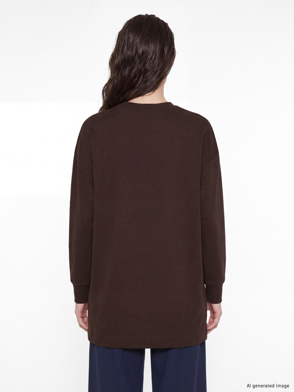 Lace Detailed Women's Sweatshirt Tunic-3
