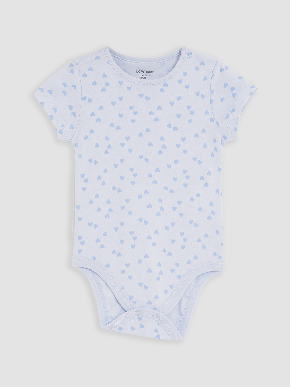 Lila Desenli Kız Bebek Çıtçıtlı Body