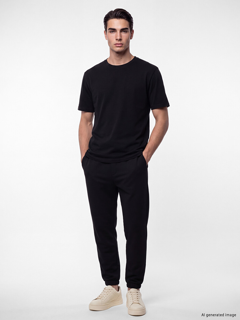 Siyah Regular Fit Erkek Jogger Eşofman Altı