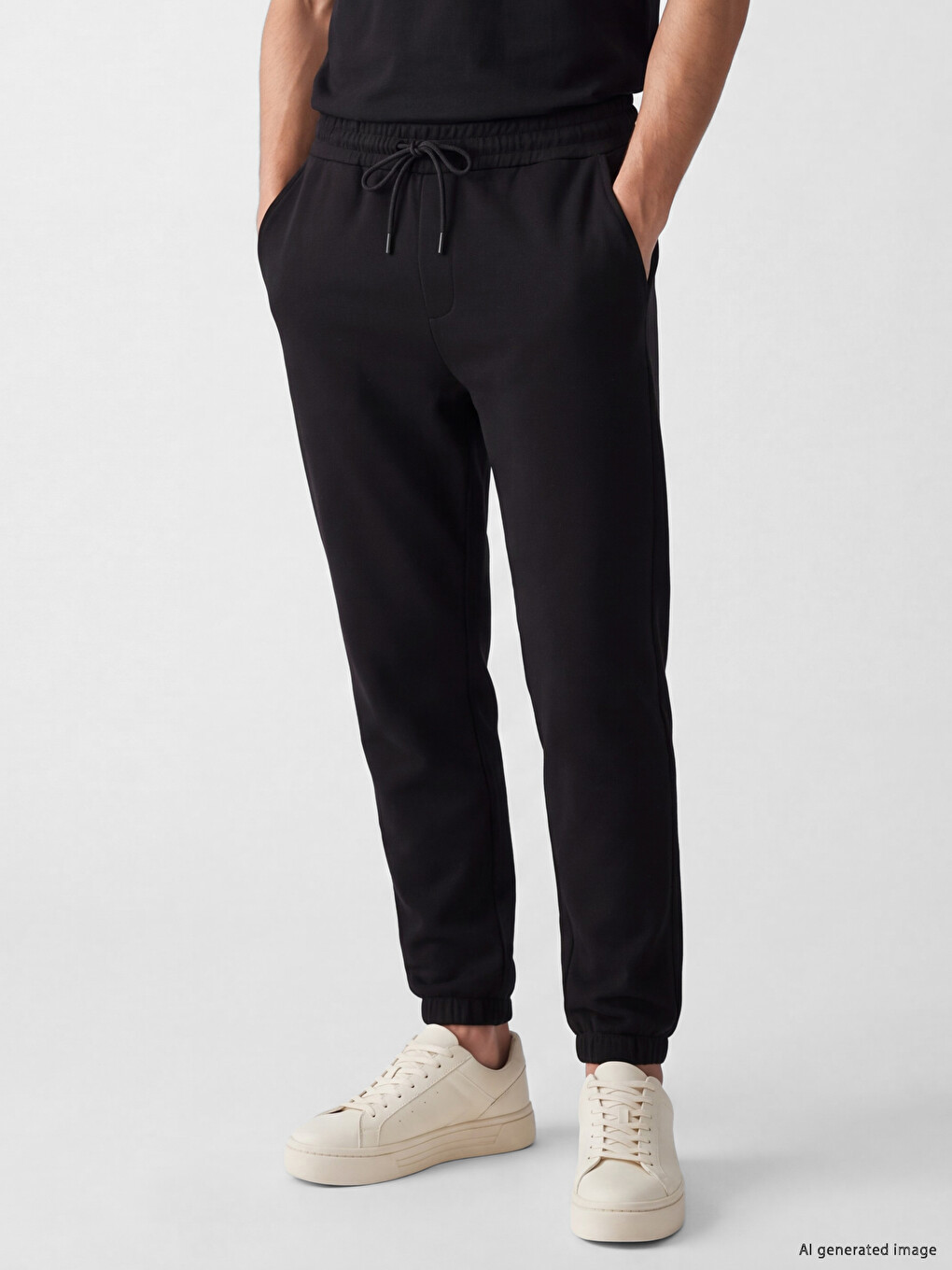 Siyah Regular Fit Erkek Jogger Eşofman Altı-1