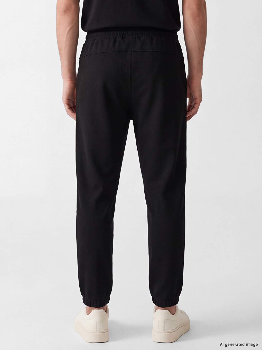 Siyah Regular Fit Erkek Jogger Eşofman Altı-3