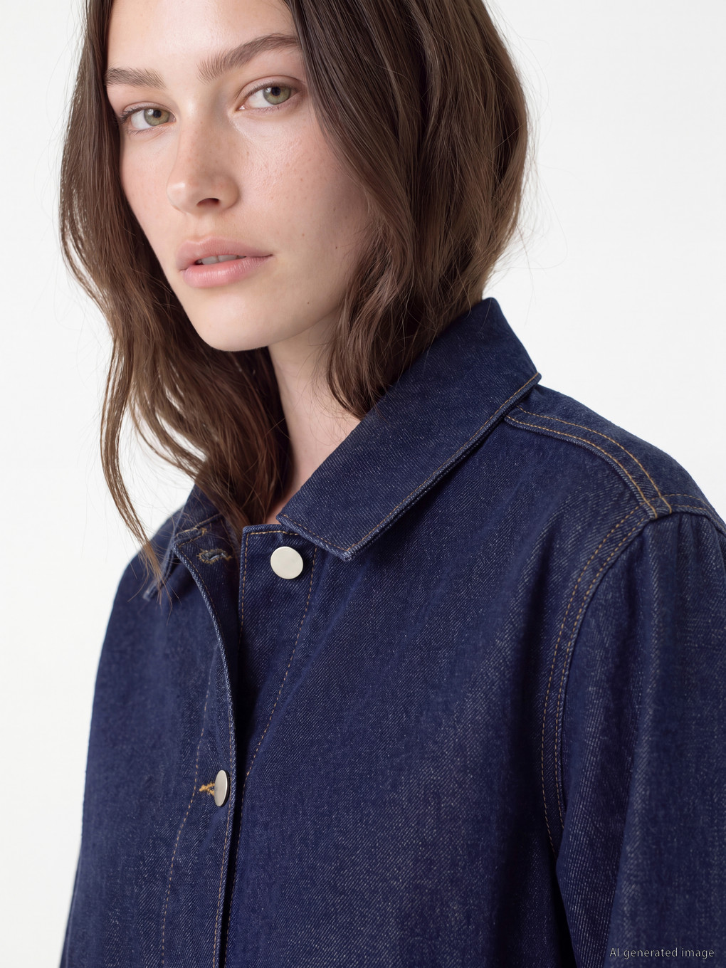 Tie-up Women's Jean Jacket-2