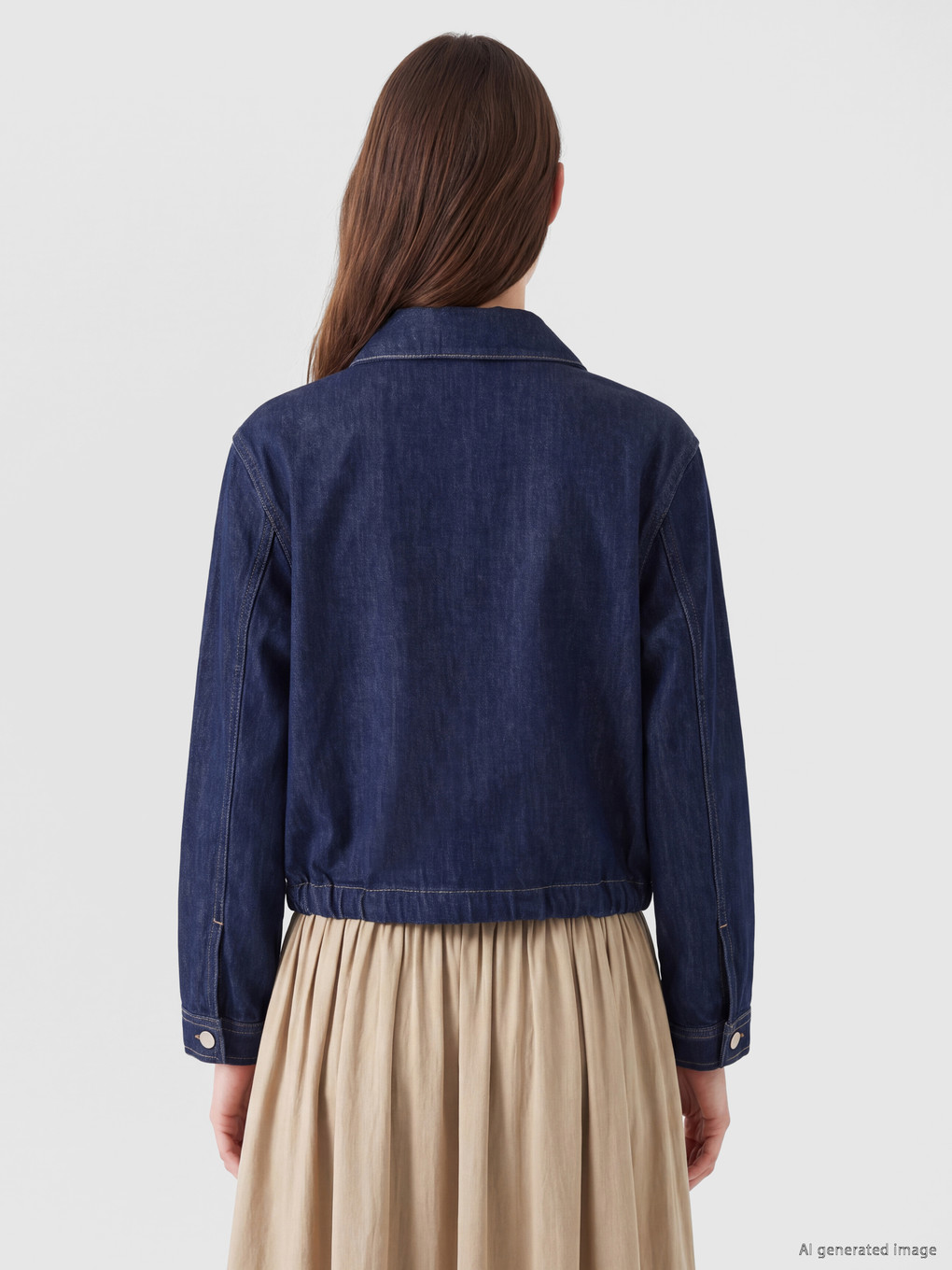 Tie-up Women's Jean Jacket-3