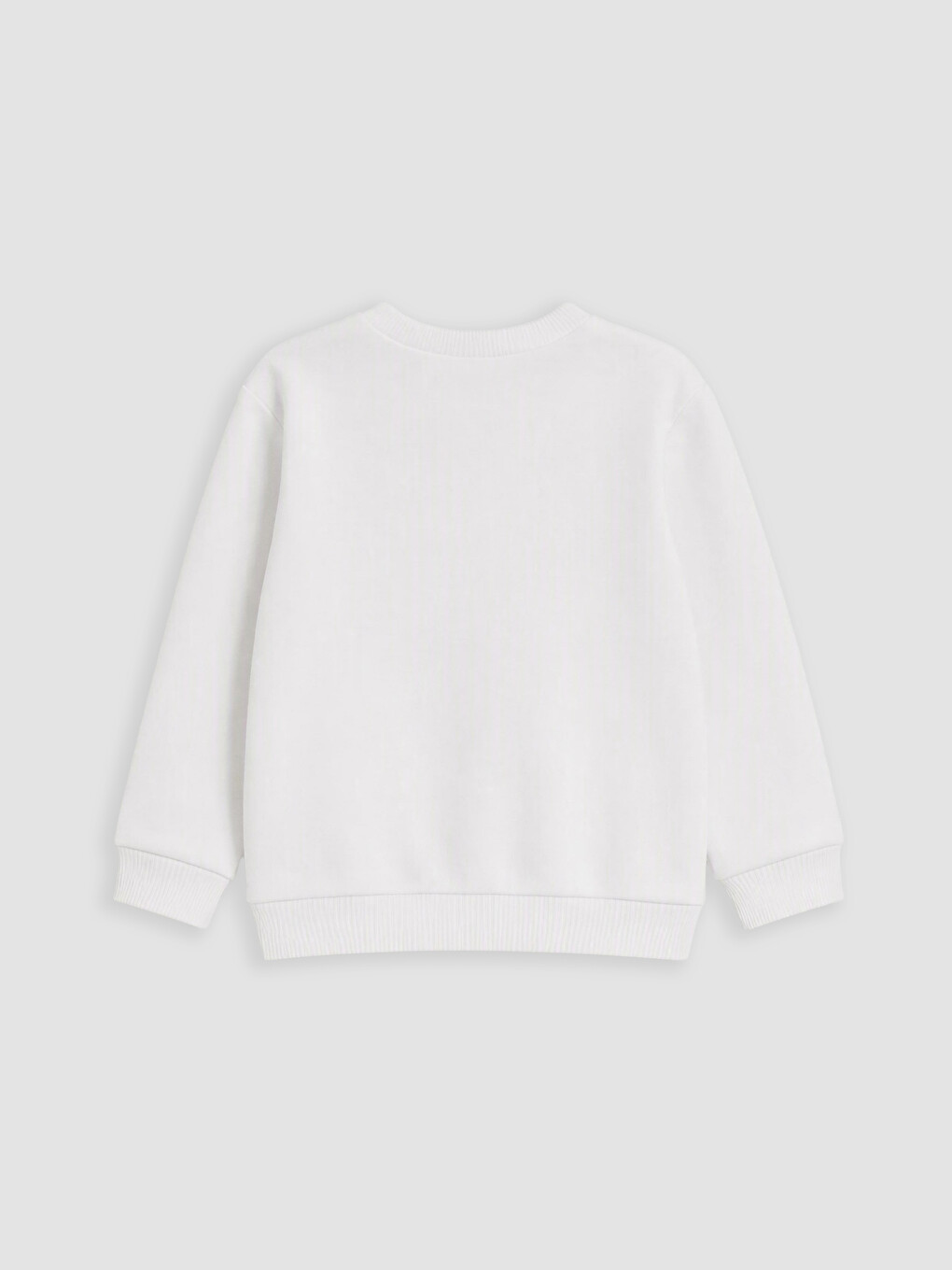 Beyaz Kurdele Baskılı Kız Çocuk Sweatshirt-2