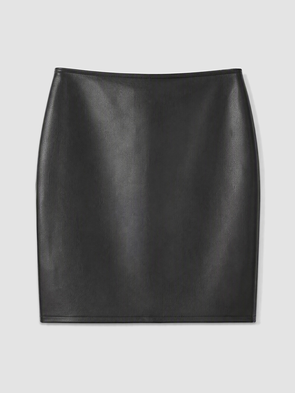 Plus Size Faux Leather Mini Skirt-2