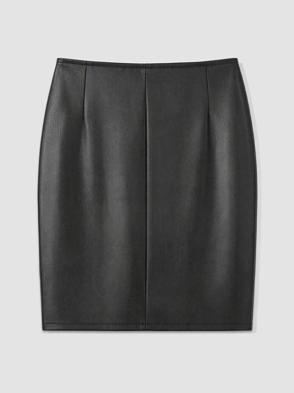 Plus Size Faux Leather Mini Skirt-3