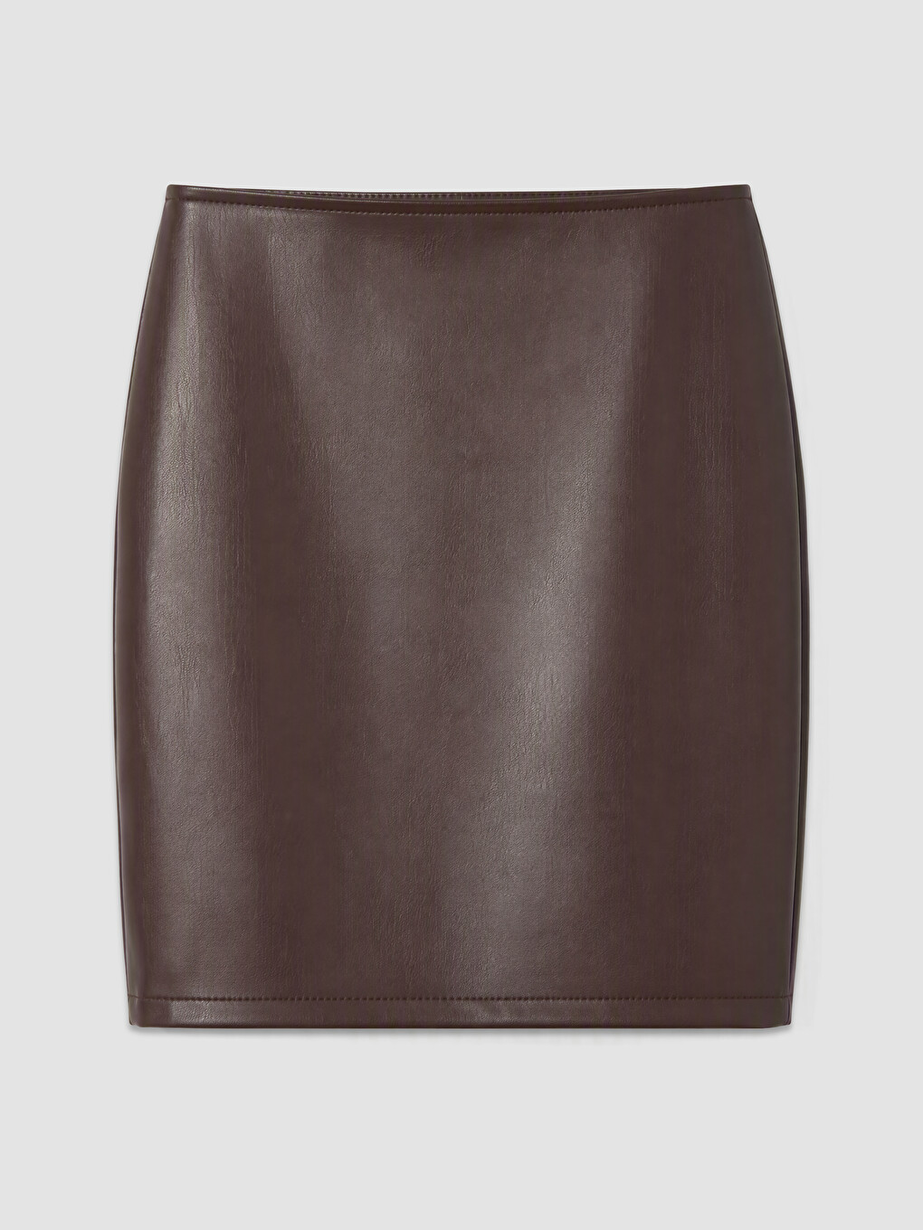Plus Size Faux Leather Mini Skirt-2