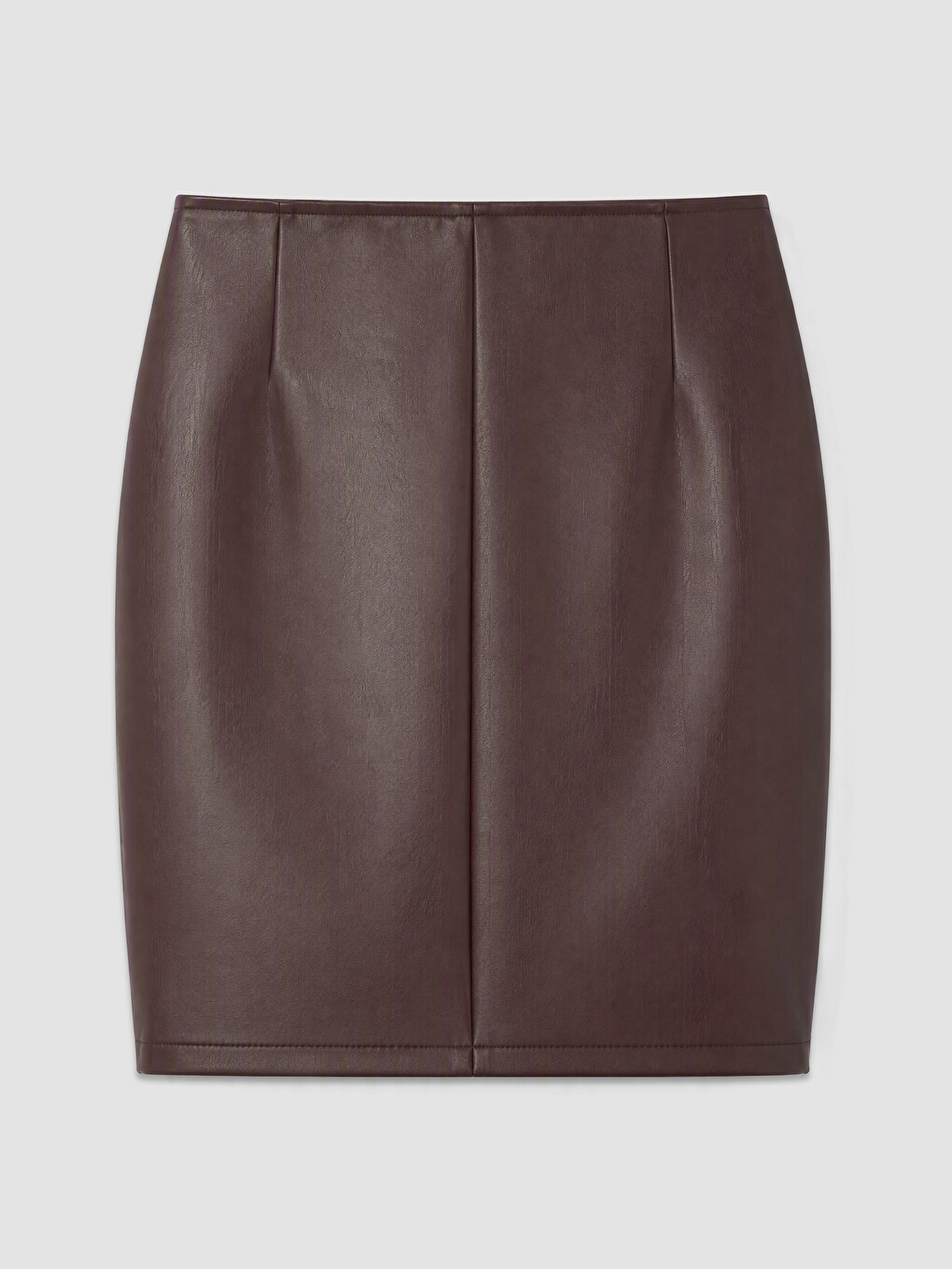 Plus Size Faux Leather Mini Skirt-3