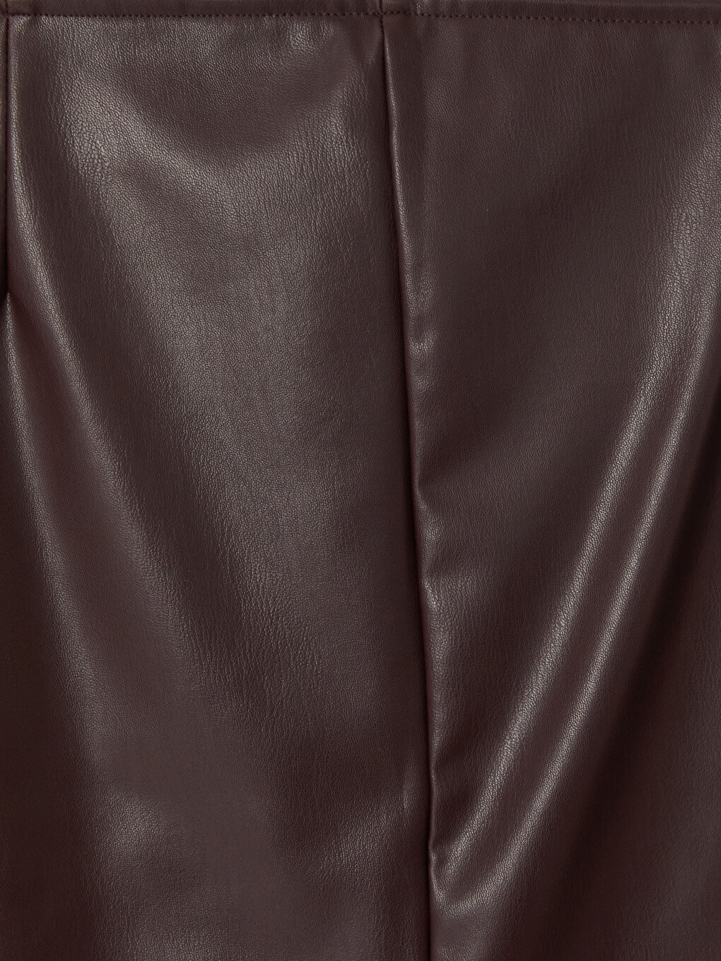 Plus Size Faux Leather Mini Skirt-5