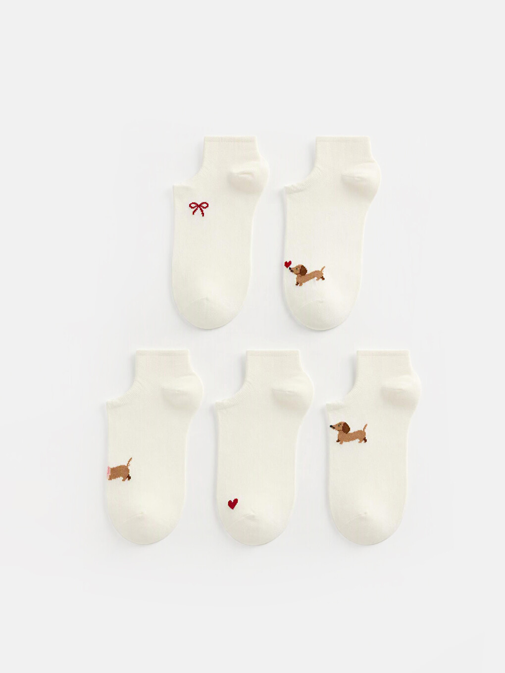 Printed Women's Trainer Socks 5-pack