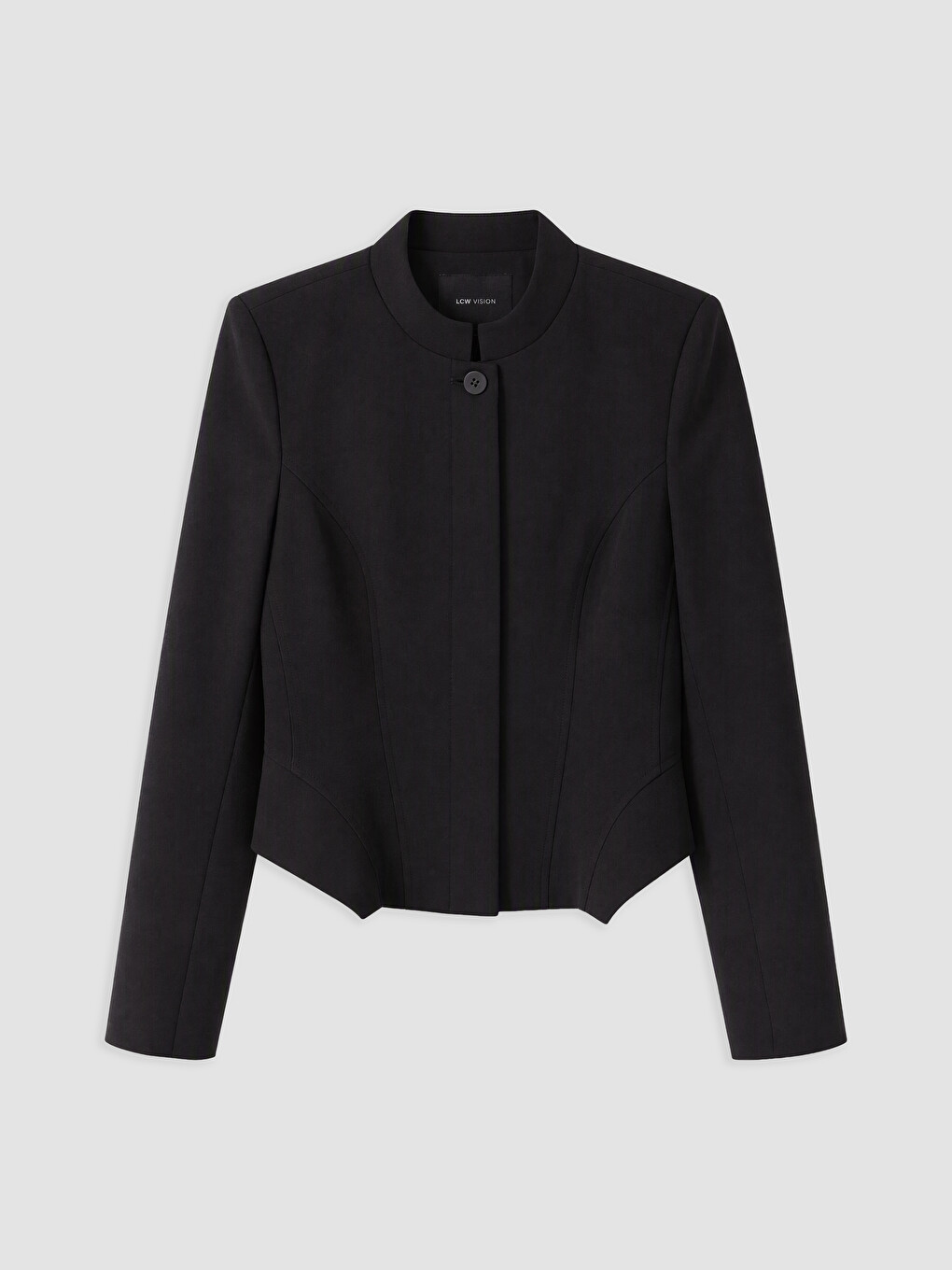 Siyah Hakim Yaka Kadın Blazer Ceket