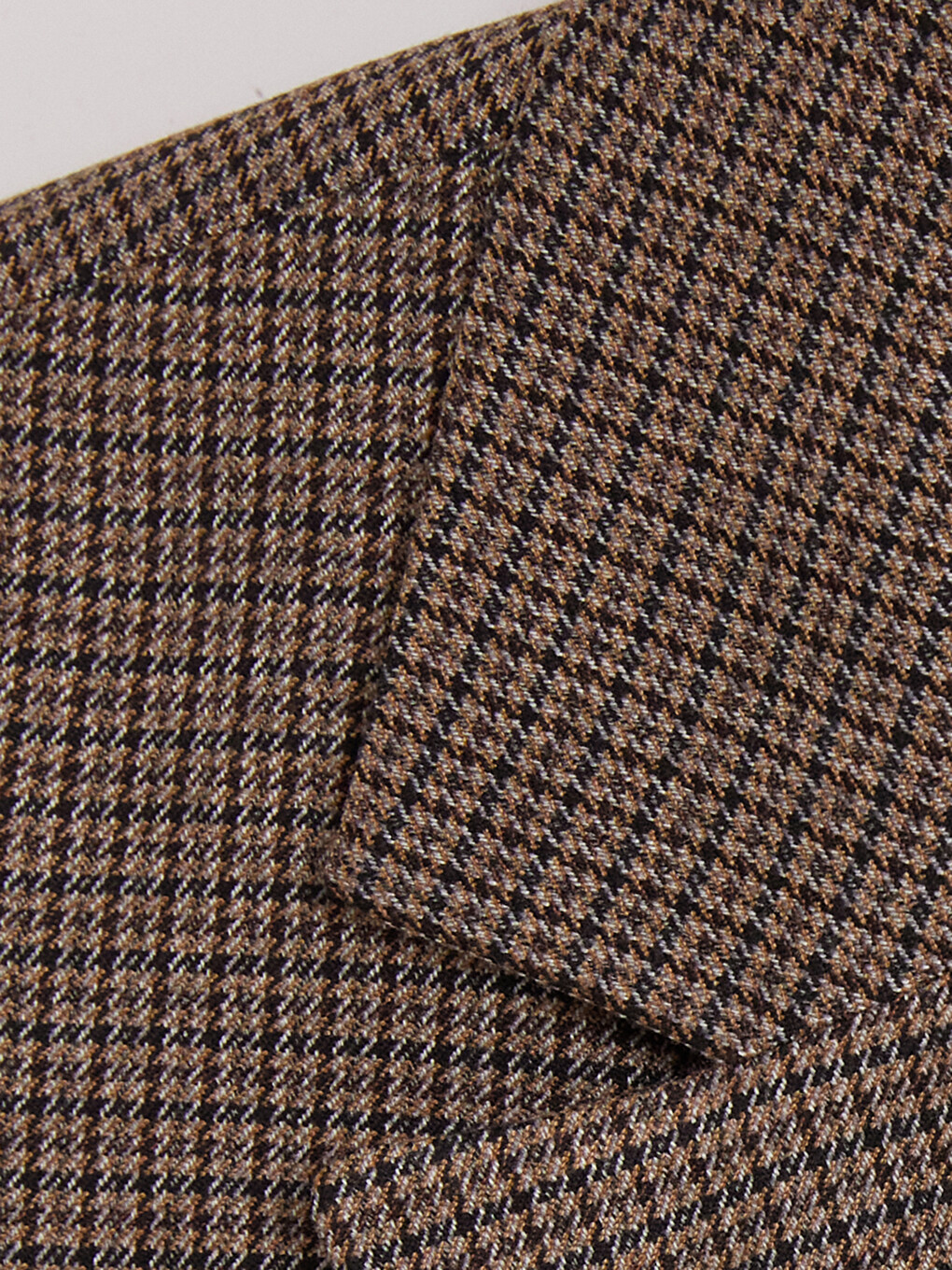 Kahverengi Ekose Kadın Blazer Ceket-2
