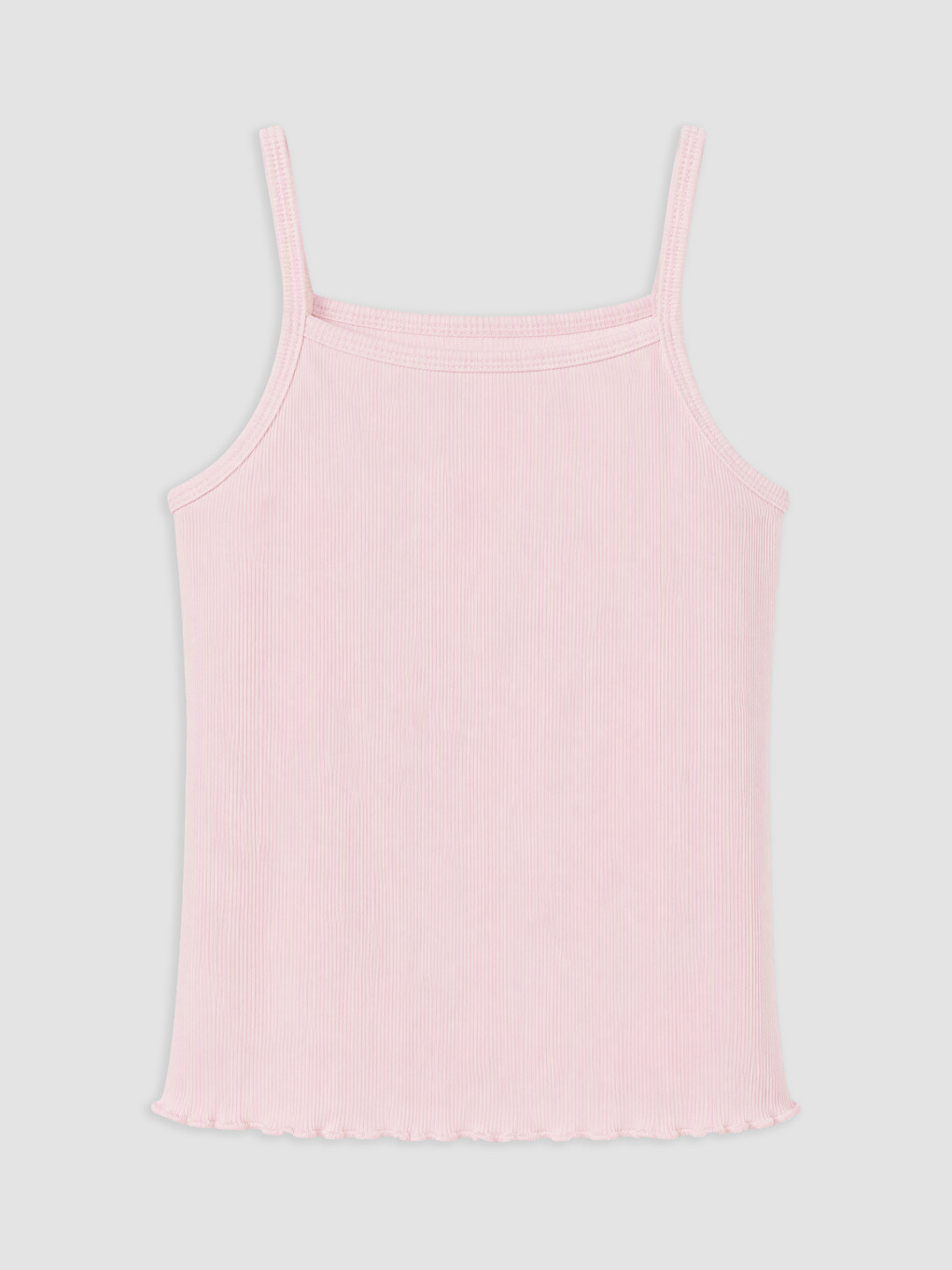 Pembe Kare Yaka Kız Çocuk İç Giyim Atlet