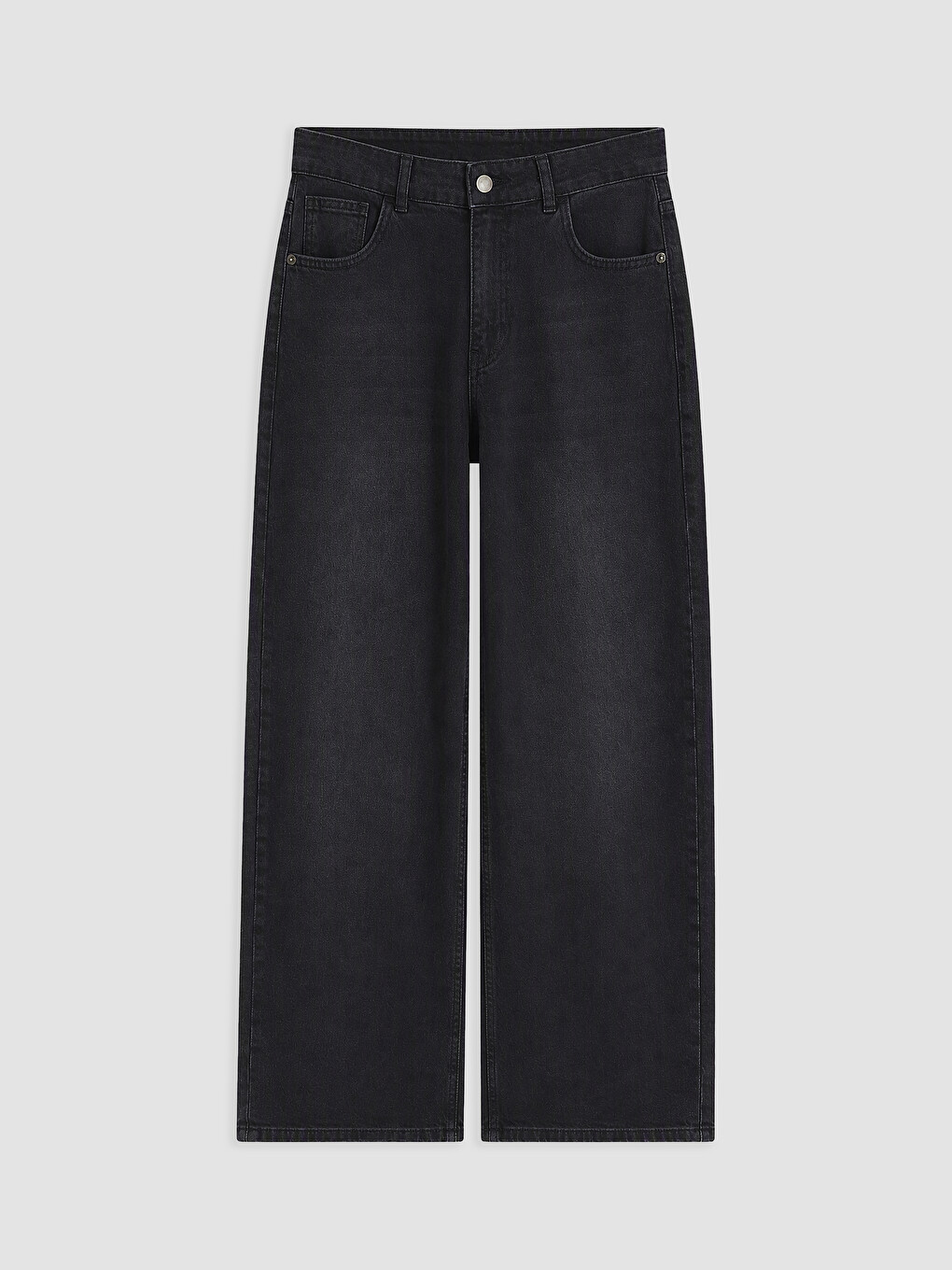 Siyah Cepli Barrel Jean