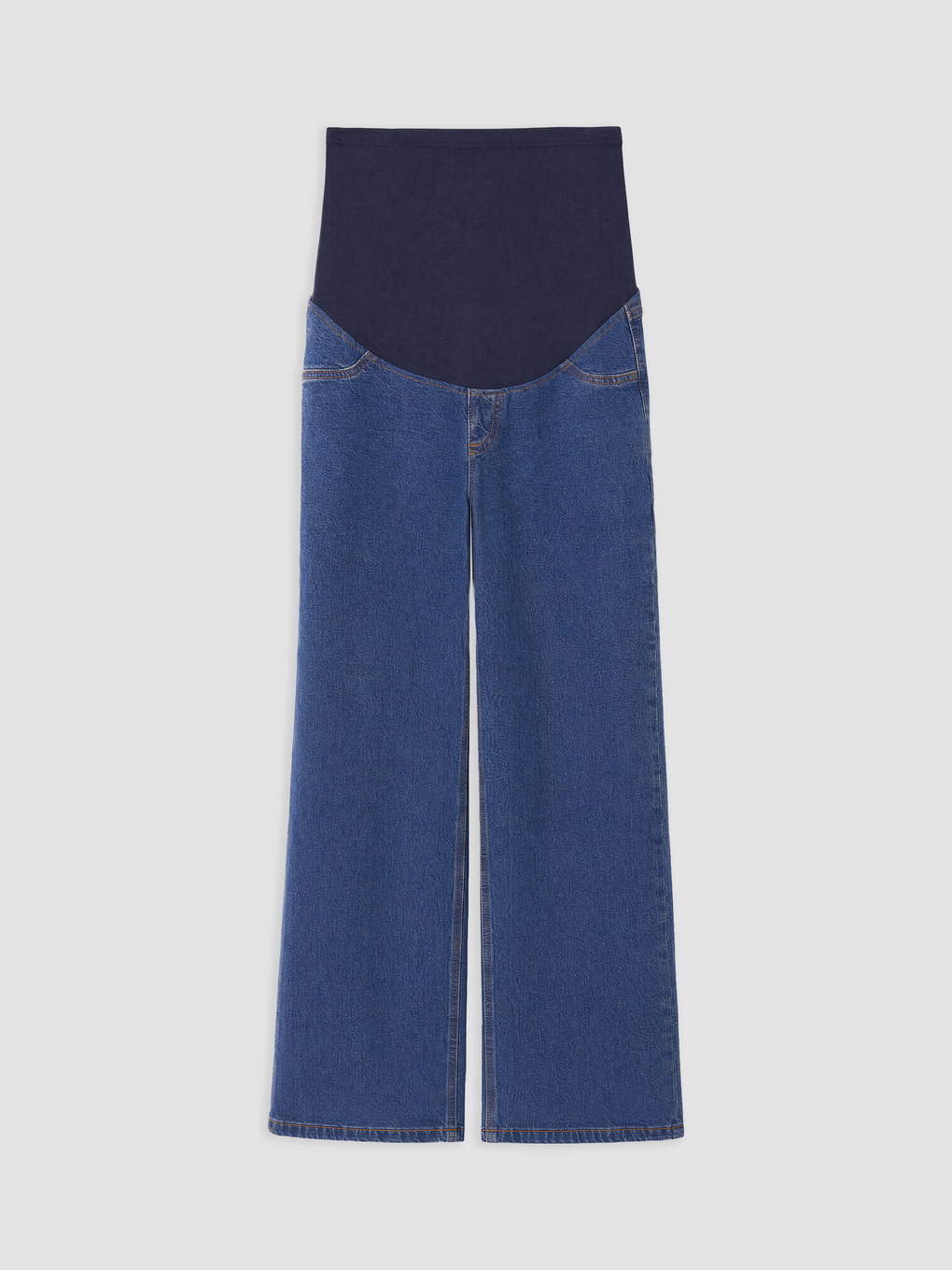 İndigo Karın Panelli Hamile Straight Jean