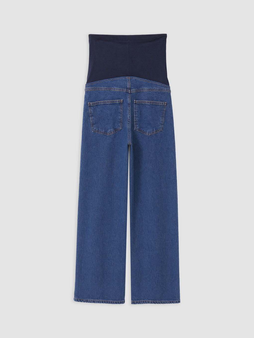 İndigo Karın Panelli Hamile Straight Jean-1