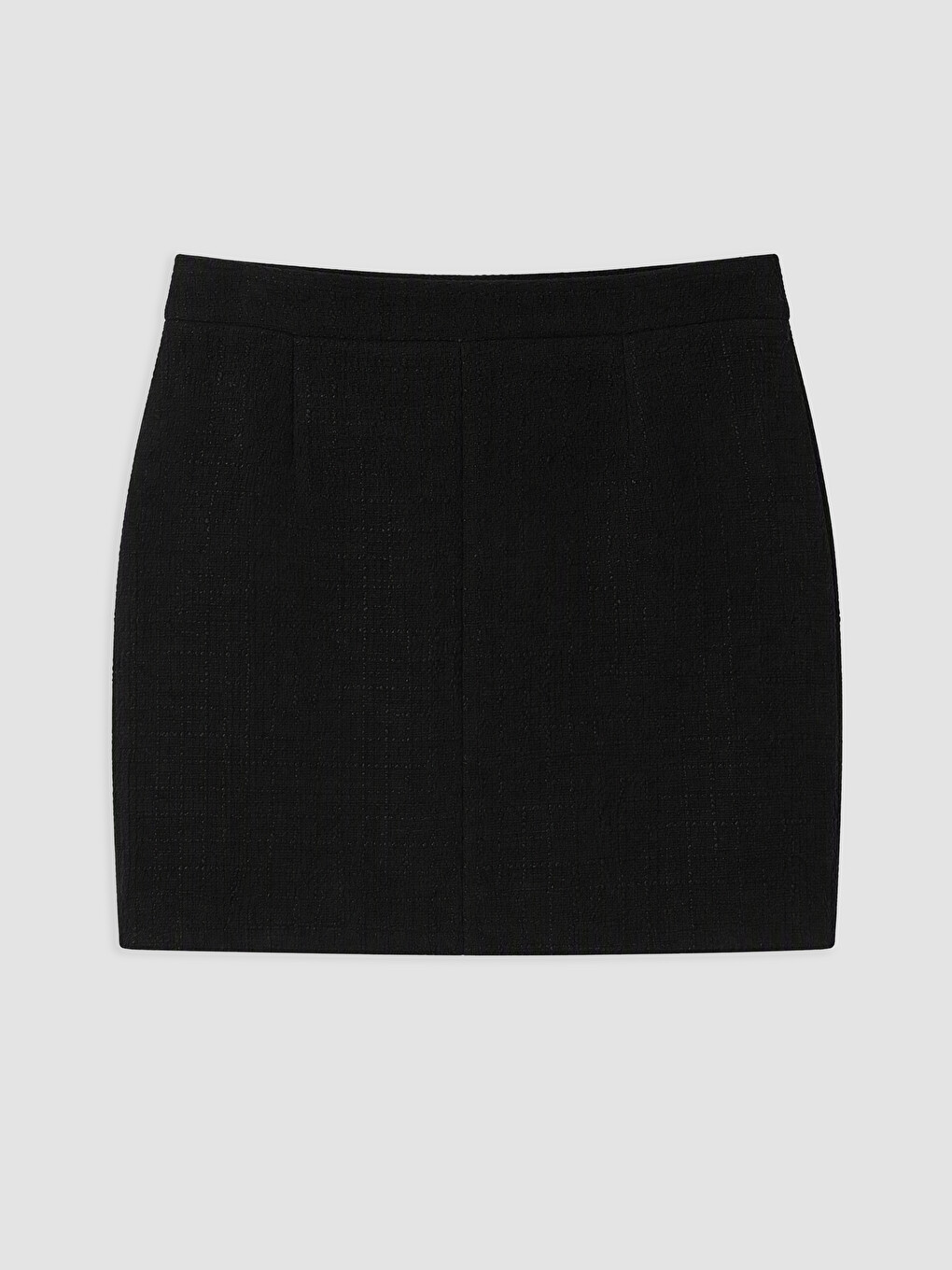 Plus Size Zippered Mini Skirt-2