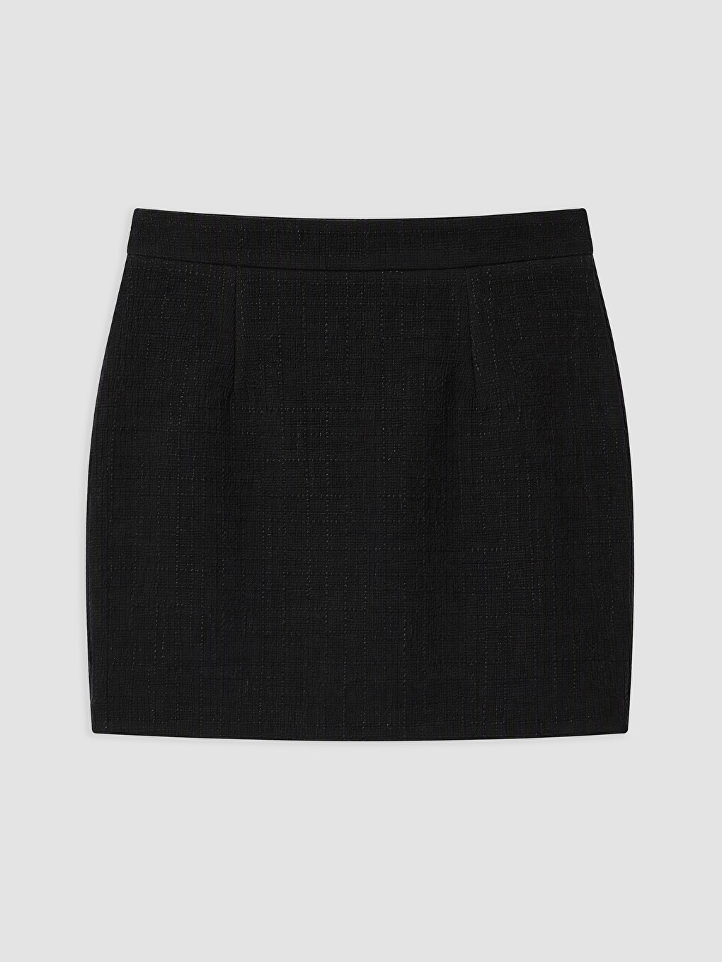 Plus Size Zippered Mini Skirt-3