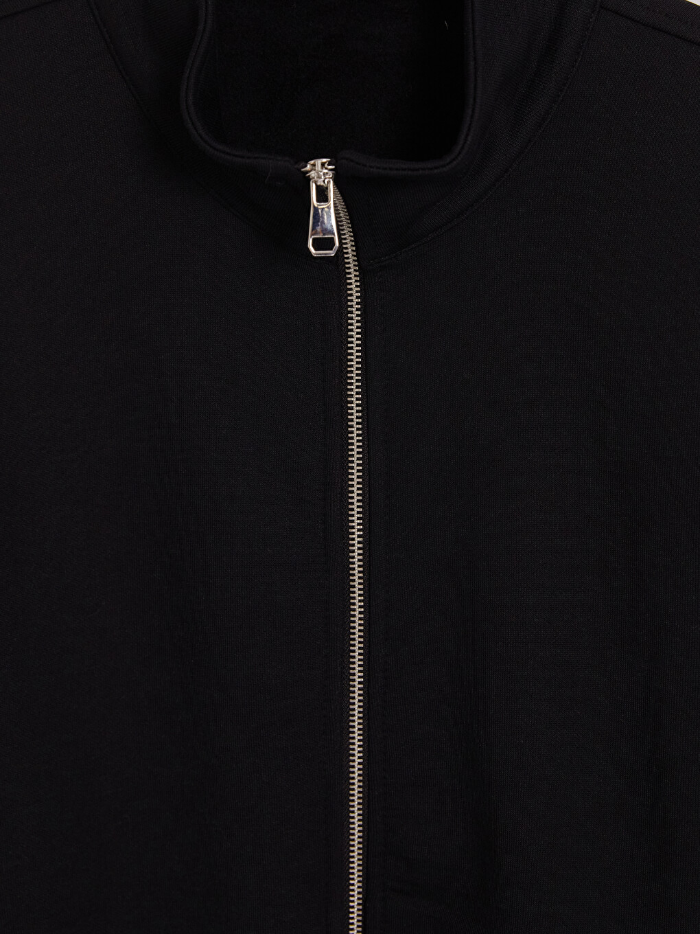 Mock Neck Men's Zip-up Sweatshirt-2
