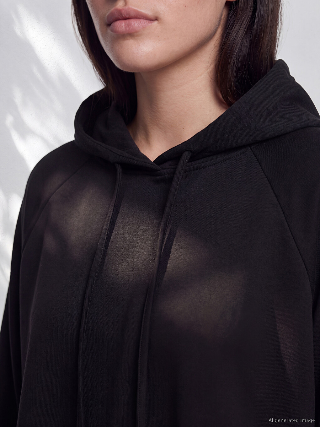Woman Black Hoodie-3