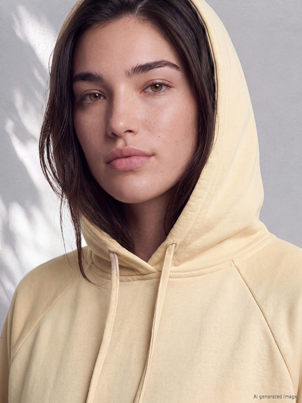 Woman Beige Hoodie-3
