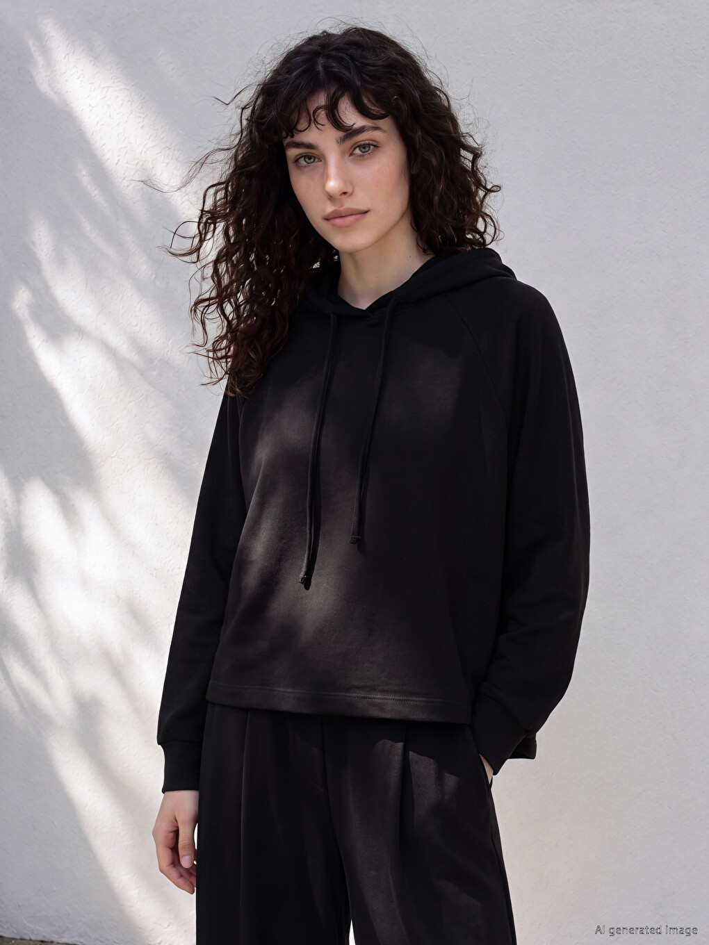Woman Black Hoodie
