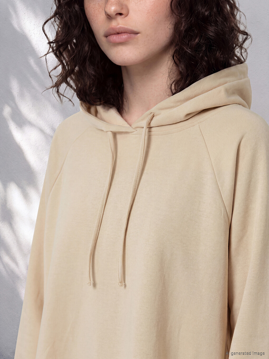 Woman Beige Hoodie-1