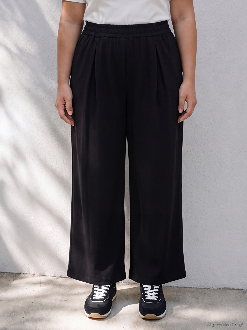 Woman Black Sweatpants-1