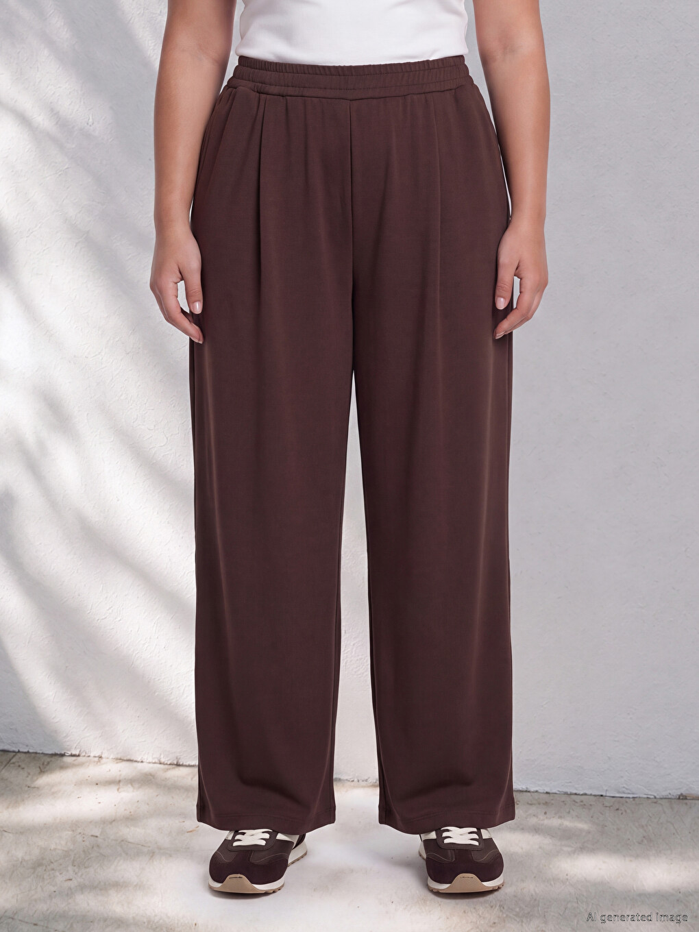Woman Brown Sweatpants-1