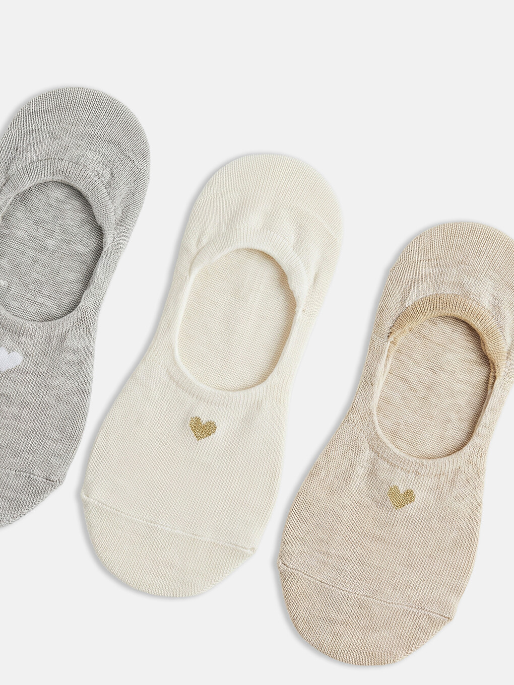 Heart Patterned Women's Ballet Socks 3-pack-1