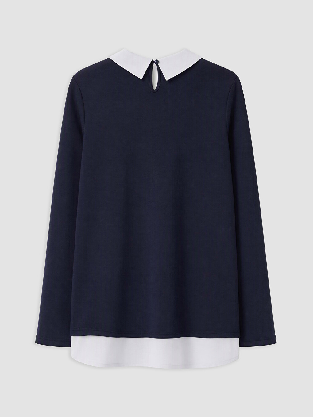 Lacivert Soft Touch Oversize Kadın Sweatshirt Tunik-1