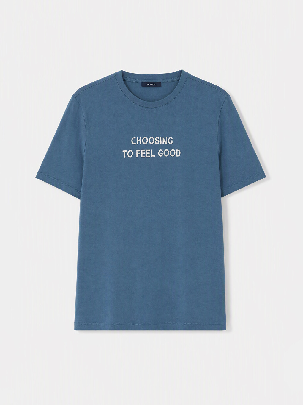 Bluzë Me Jakë Të Rrumbullakët E Stampuar Për Burra T-shirt
