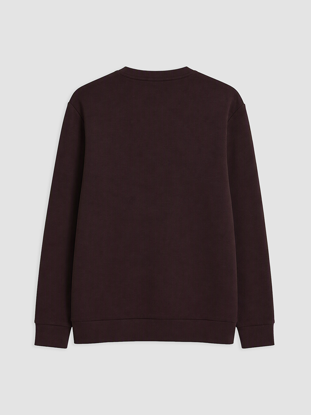 Mürdüm Bisiklet Yaka Baskılı Erkek Sweatshirt-1
