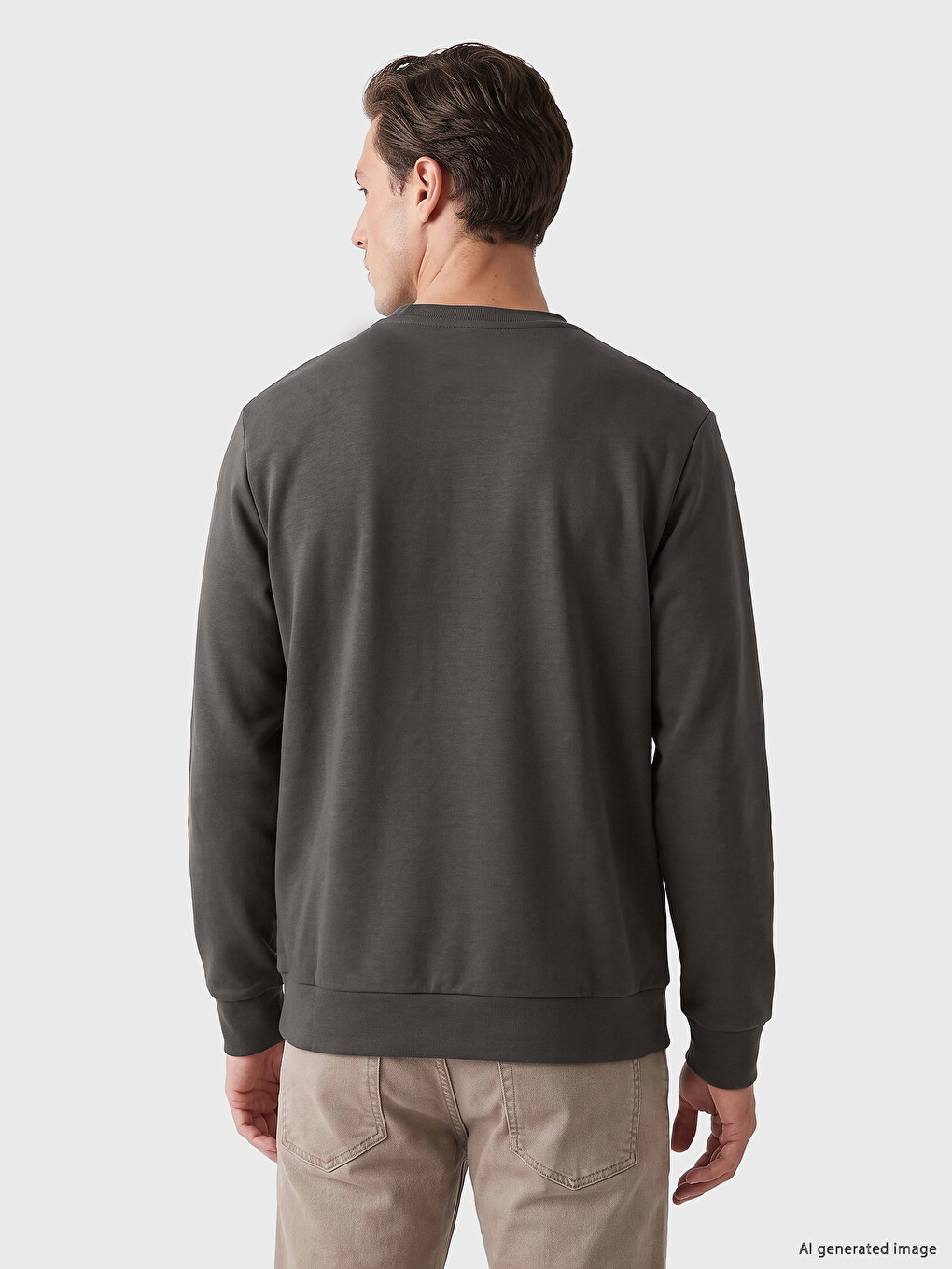 Crew Neck Printed Men's Sweatshirt-3
