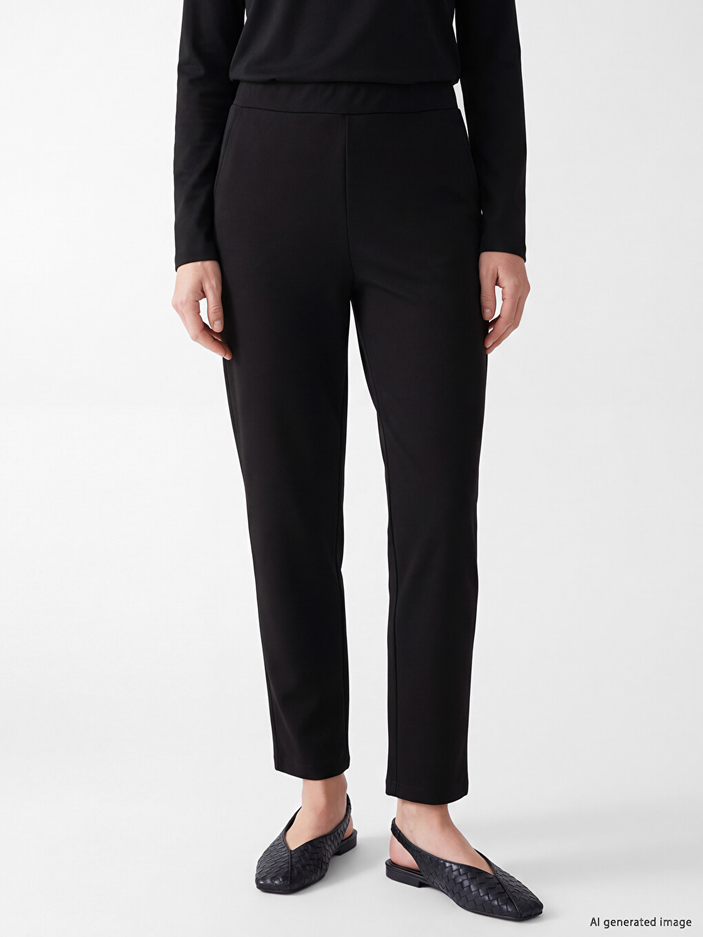 Elastic Waist Women's Trousers-1