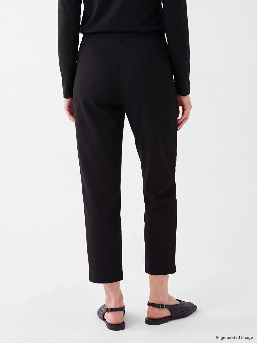 Elastic Waist Women's Trousers-3