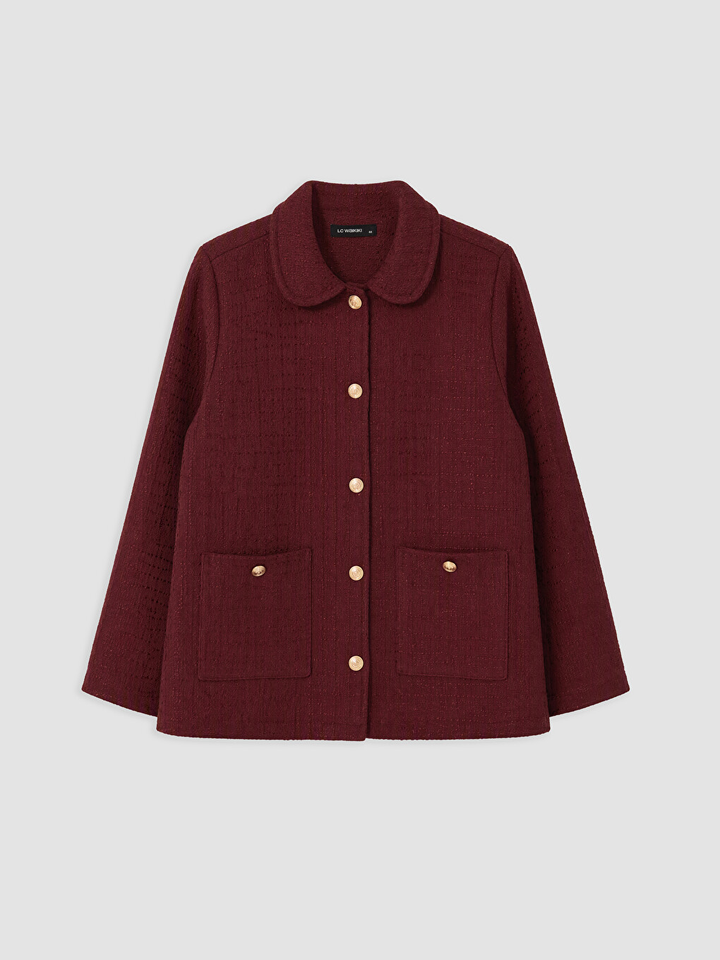 Plus Size Embellished Buttoned Women's Jacket-2