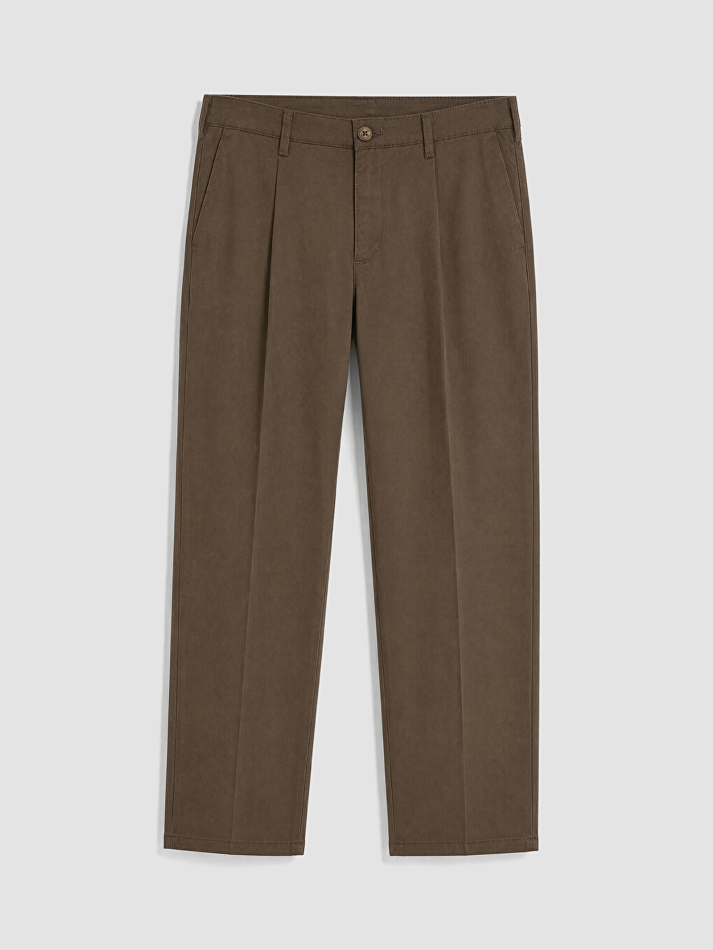 Kahverengi Regular Fit Erkek Chino Pantolon-3